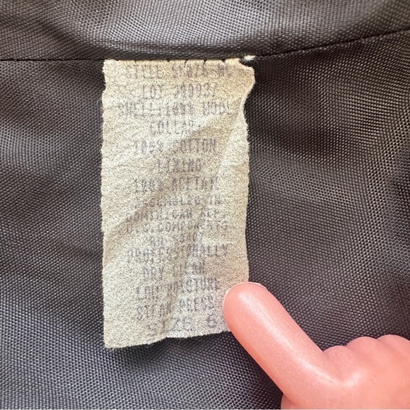 Vintage Fundamental Things Blazer Womens Petite Size 6 100% Pure New Wool Gray‎ - Picture 11 of 13